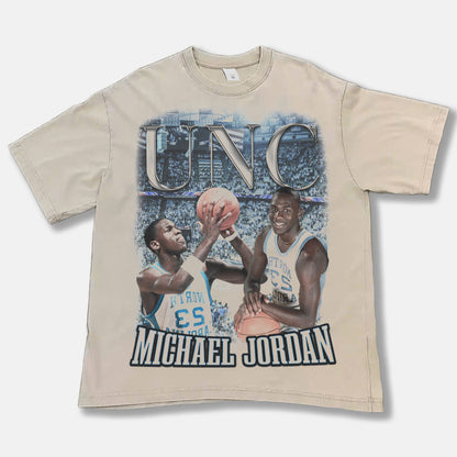 Michael Jordan UNC Font Graphic Tee