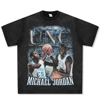 Michael Jordan UNC Font Graphic Tee