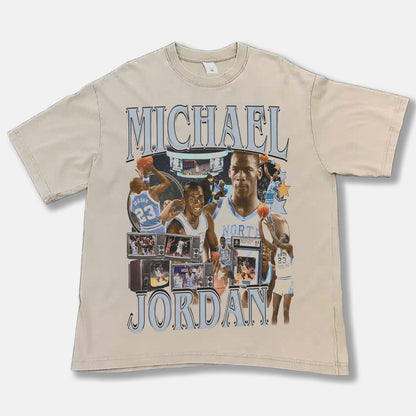 Michael Jordan UNC Must See TV Font Graphic Tee