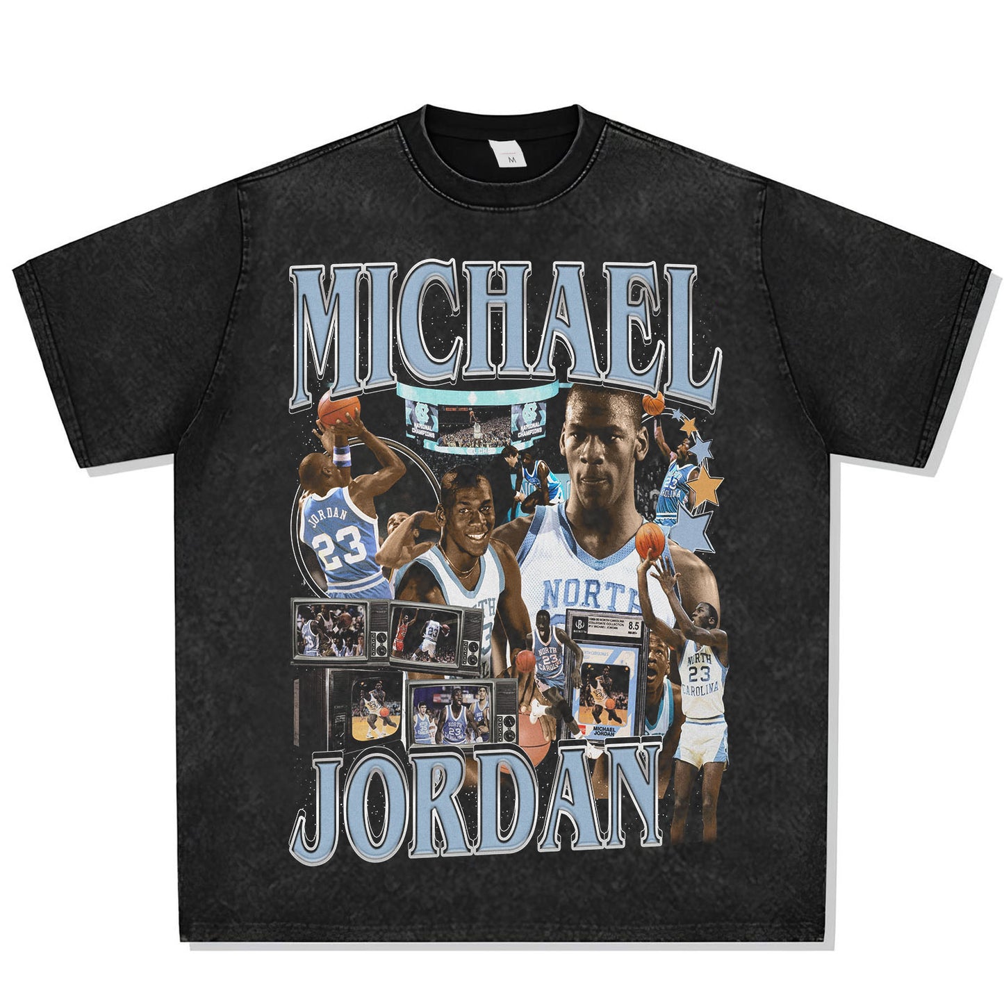 Michael Jordan UNC Must See TV Font Graphic Tee