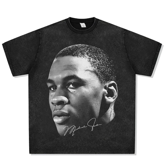 Michael Jordan "Young Mike Big Face" Font Graphic Tee