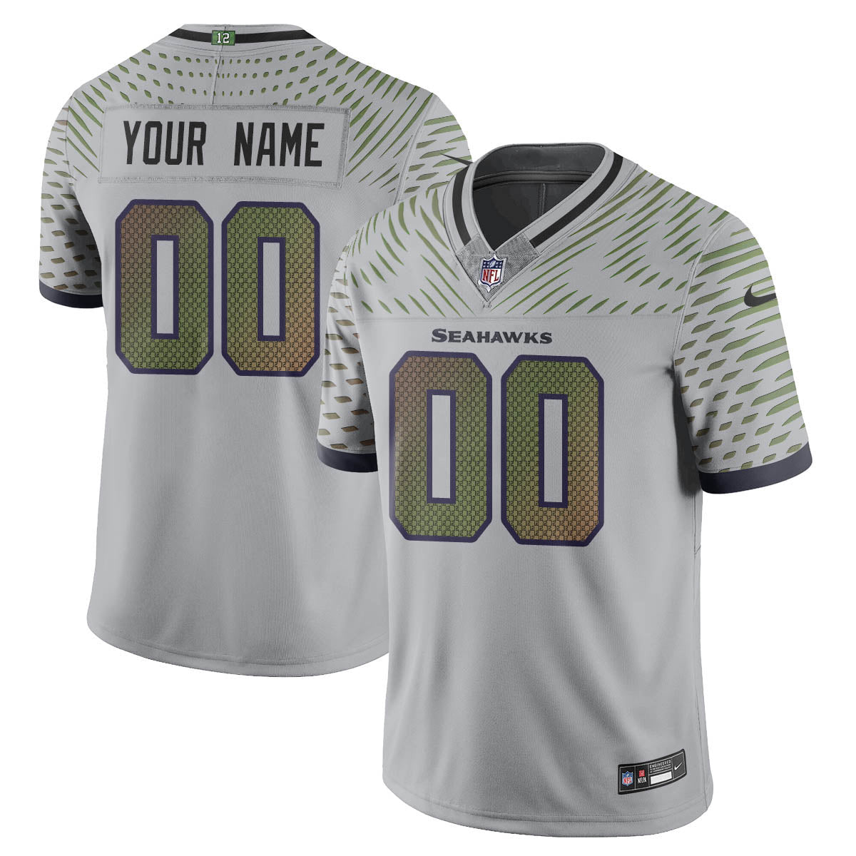 Seattle Seahawks Jersey 2026 Rivalries Collection Stitched Limited Jersey - Gray