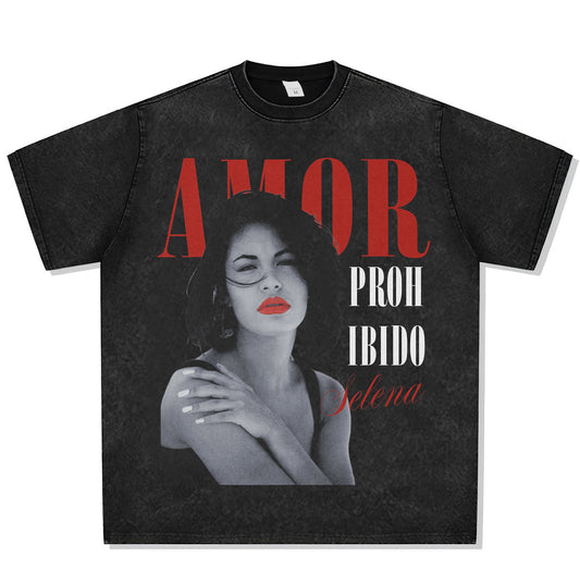 Selena Amor Font Graphic Tee