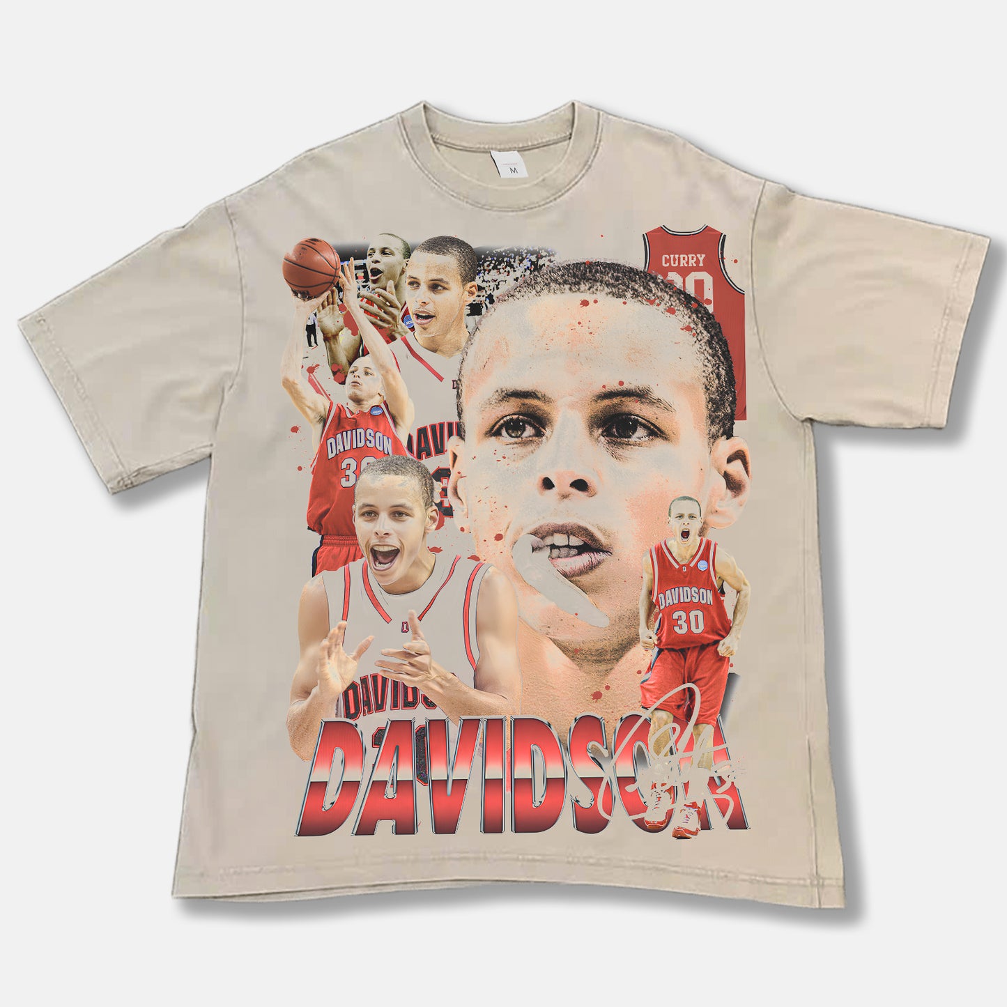 Steph Curry Davidson Font Graphic Tee