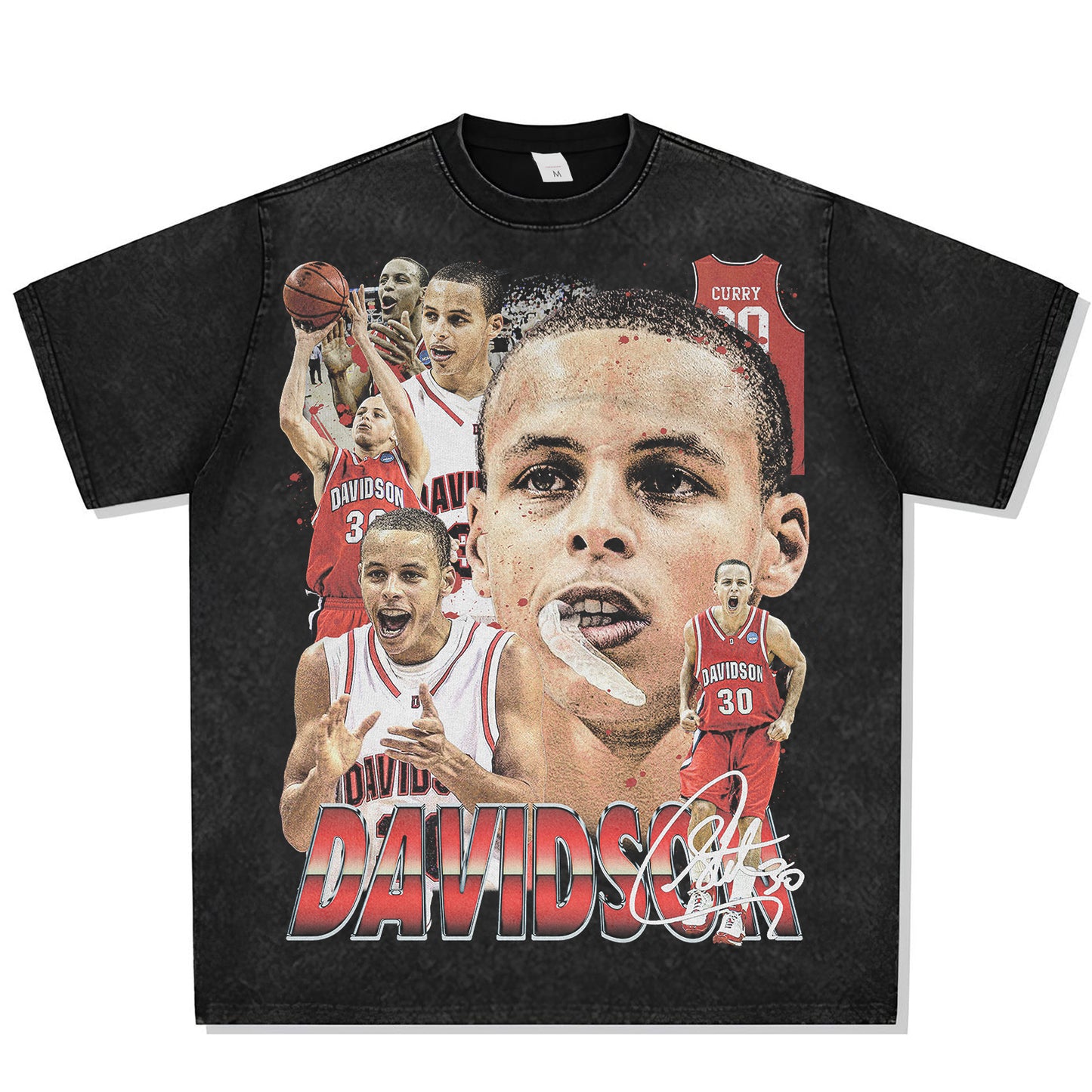 Steph Curry Davidson Font Graphic Tee