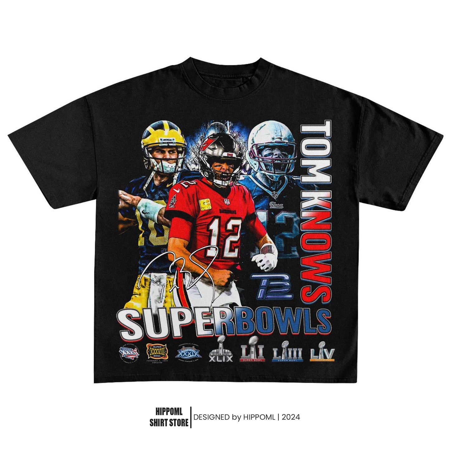 TOM BRADY - TOM KNOWS SUPERBOWLS TEE