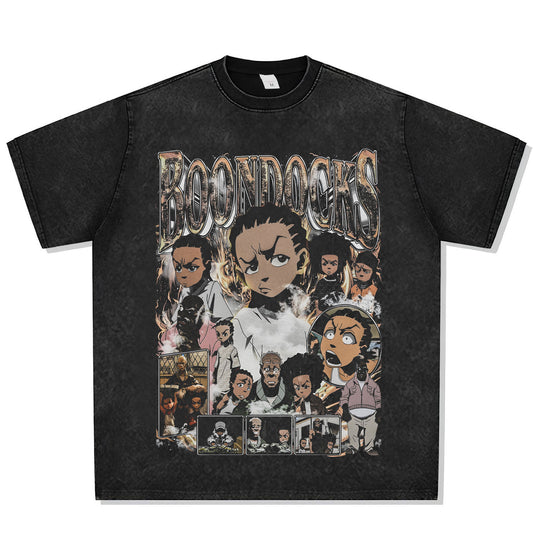 The Boondocks Cashing Out Font Graphic Tee