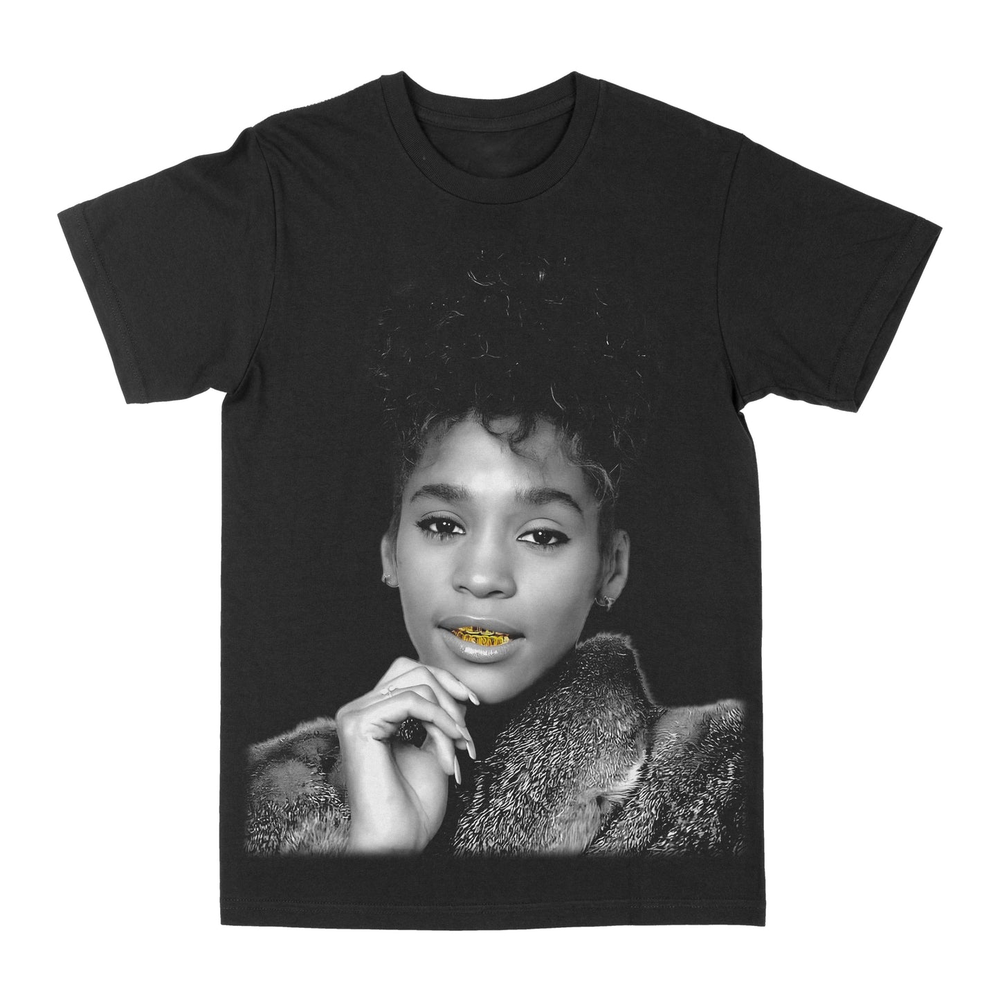 Whitney Houston "Gold Grill" Graphic Tee
