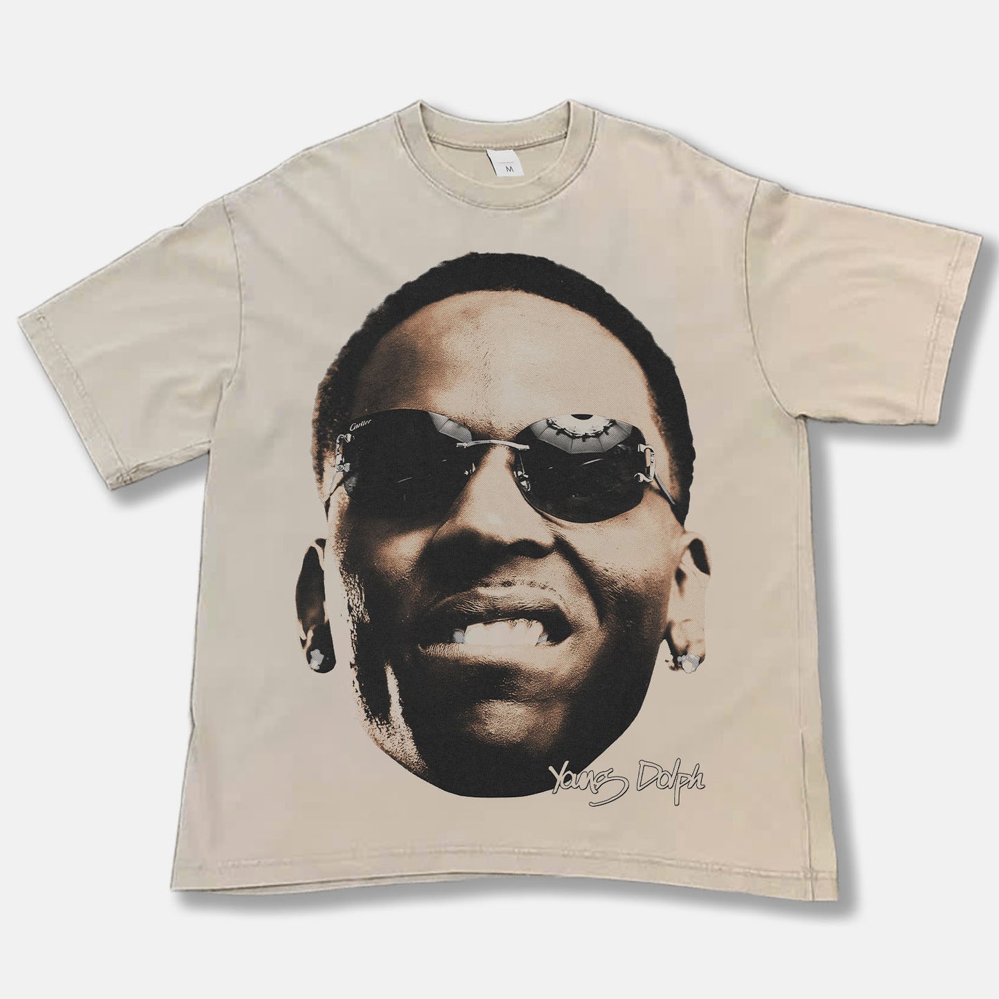 Young Dolph Big Face 2 Font Graphic Tee