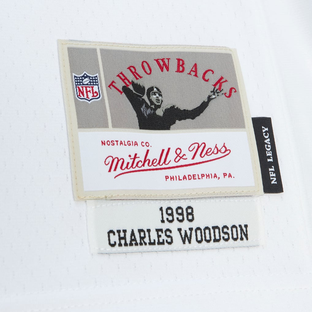 Charles Woodson Oakland Raiders 1998 White Legacy Player Jersey