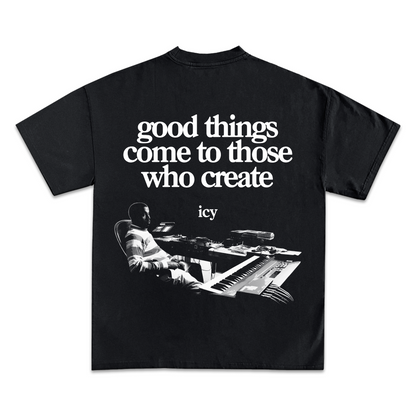 "CREATE" ICY EXCLUSIVE GRAPHIC T-SHIRT