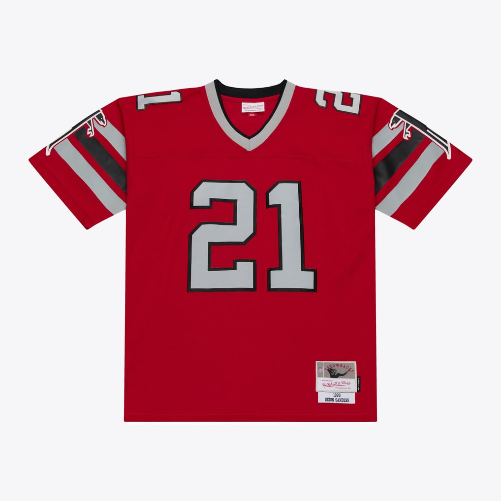 Deion Sanders Atlanta Falcons 1989 Red Legacy Player Jersey
