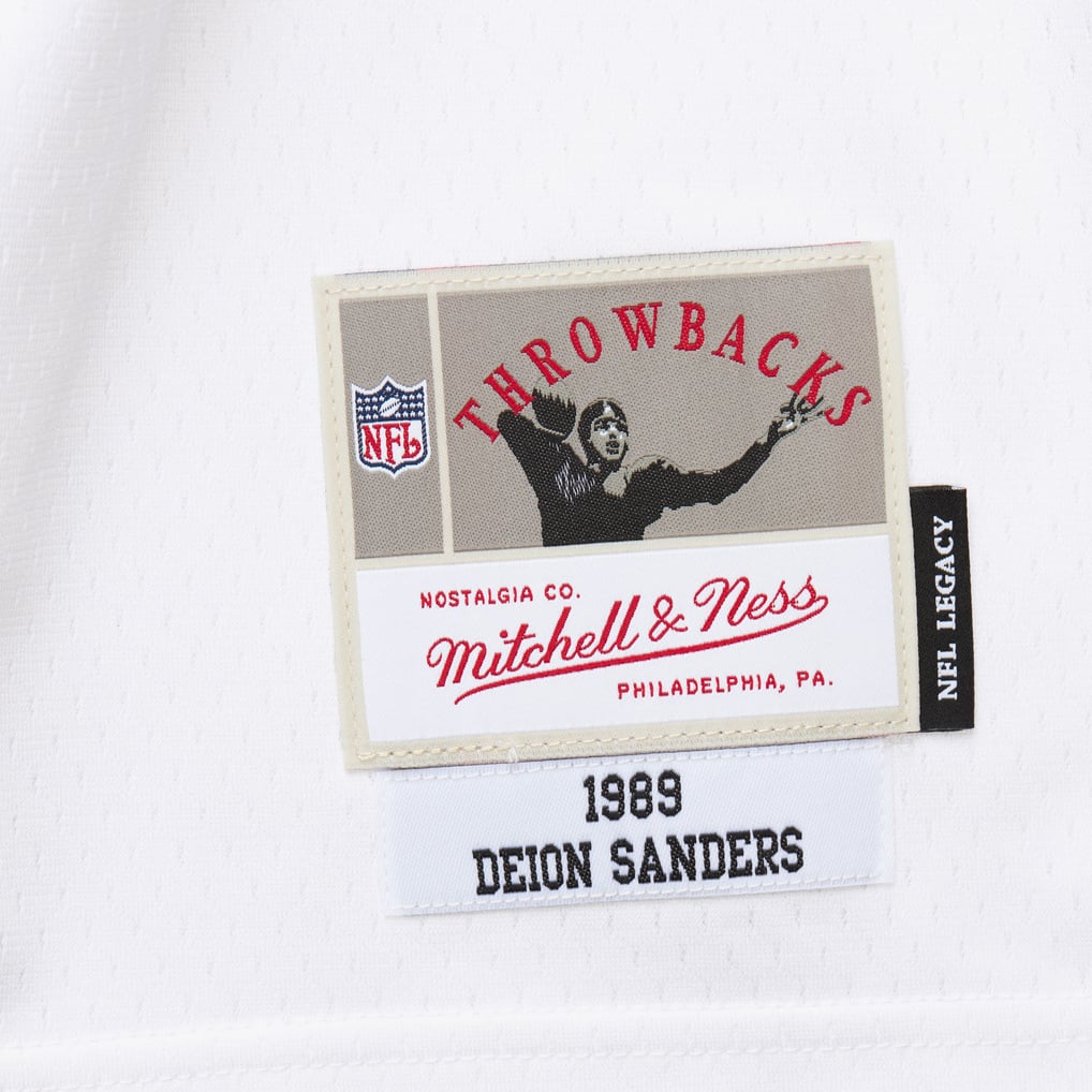 Deion Sanders Atlanta Falcons 1989 White Replica Jersey
