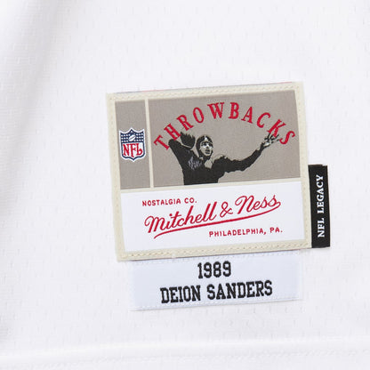 Deion Sanders Atlanta Falcons 1989 White Replica Jersey