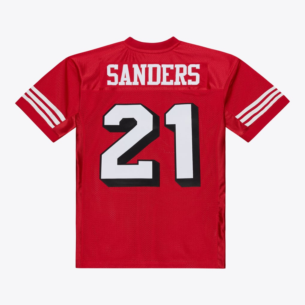 Deion Sanders San Francisco 49ers 1994 Scarlet Jersey