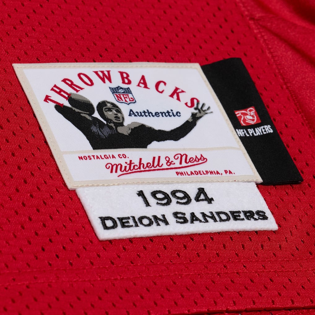 Deion Sanders San Francisco 49ers 1994 Scarlet Jersey
