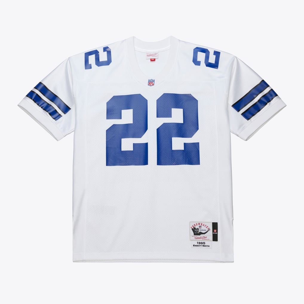 Emmitt Smith Dallas Cowboys 1995 White Jersey