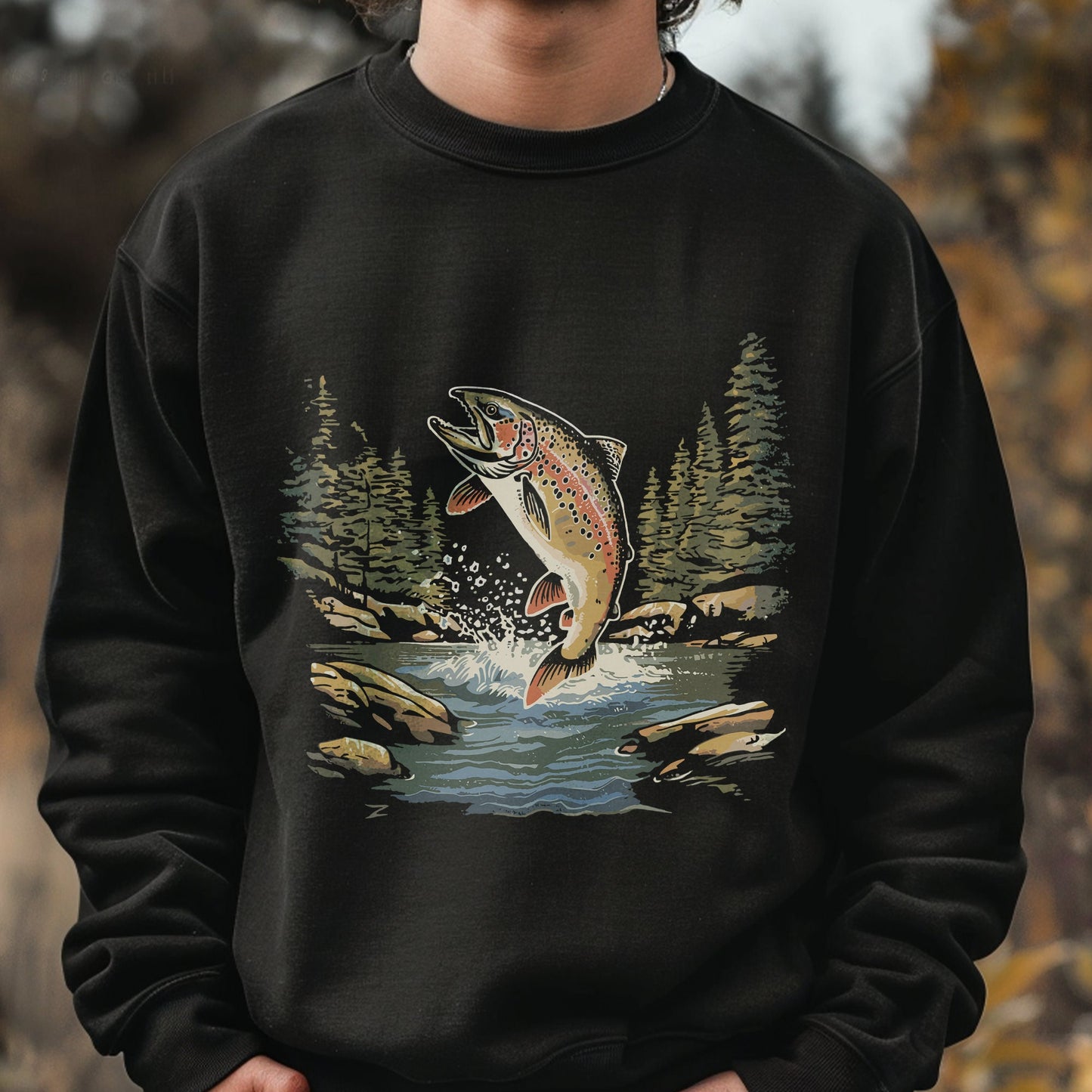 Fishing Graphic Design Sweatshirt