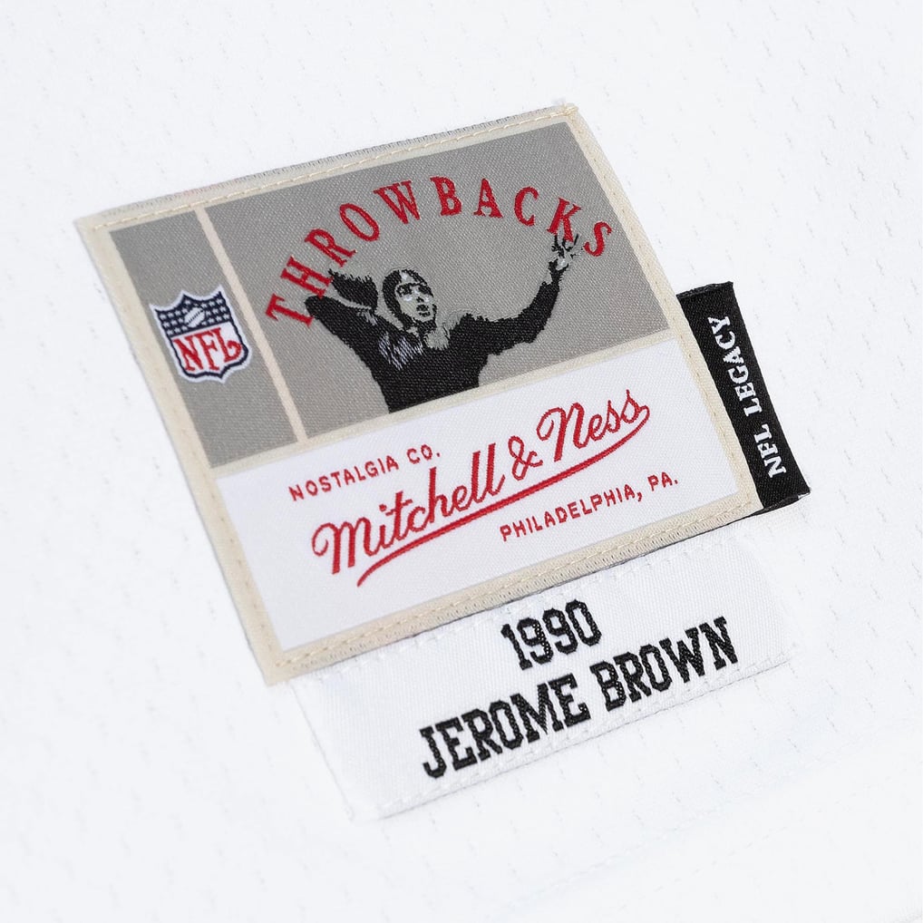 Jerome Brown Philadelphia Eagles 1990 White Legacy Player Jersey