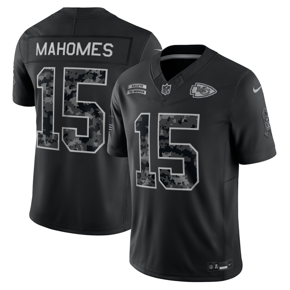 Kansas City Chiefs Jersey 2026 Salute to Service Stitched Limited Jersey - Black
